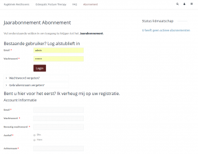 Login gegevens